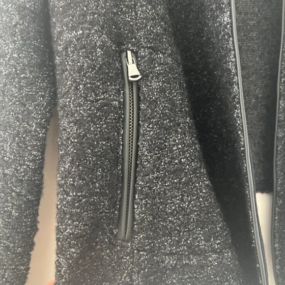 Club Monaco "Claudia" Jacket - open front with faux-leather trim - Picture 6 of 7